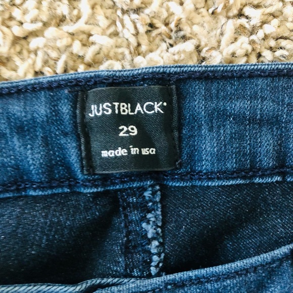 Just Black Denim size 29 high rise indigo blue bootcut flare jeans - Picture 4 of 6